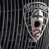 1937 peugeot darlmat hood badge b